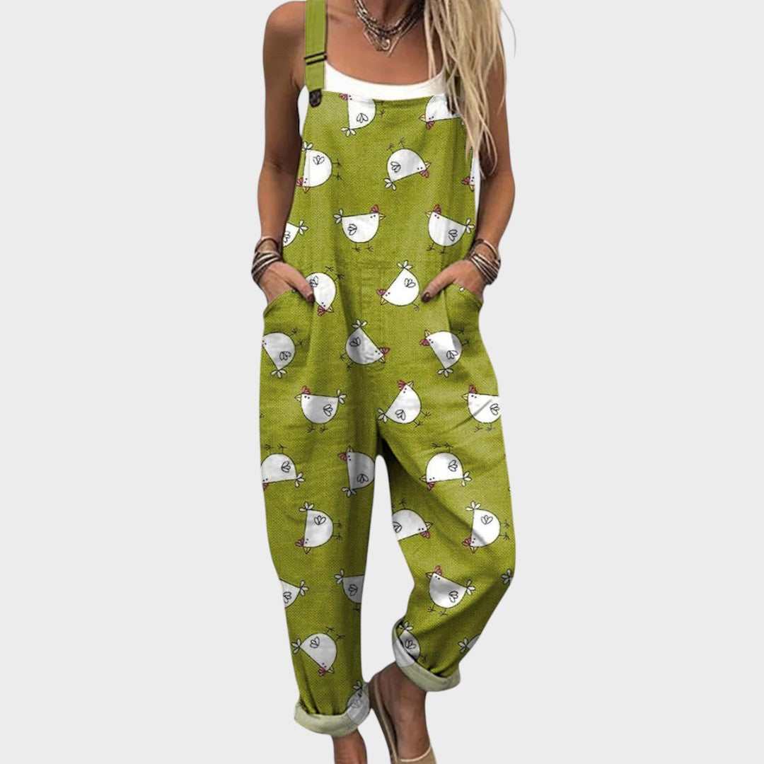 Kristina Lockere Blumen Jumpsuit Universelle Größe