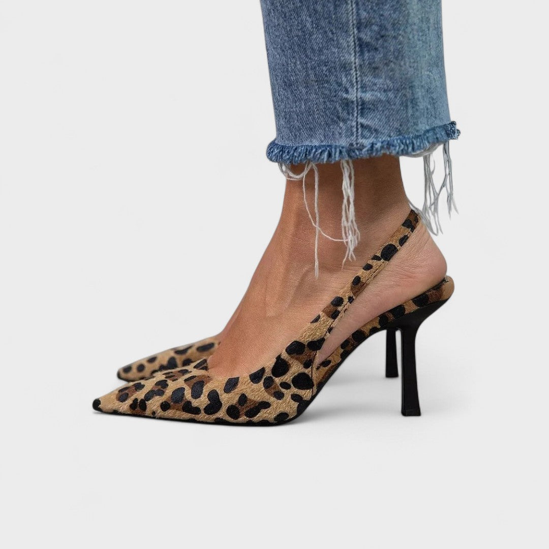 Annette | Spitzenschuhe mit Leopardenmuster