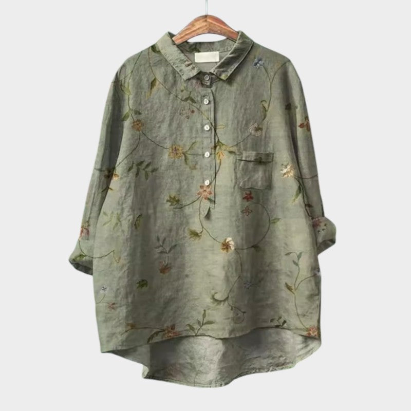 Amelia | Bluse Handgefertigt mit Spitze