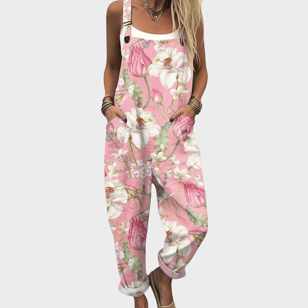 Dragica Lässiger Blumenoverall für den Alltag