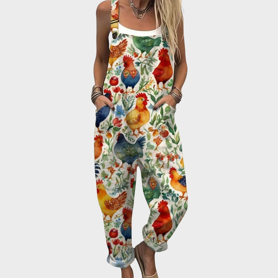 Unisex Jumpsuit Casual Blumenvielfalt XS XL Größen