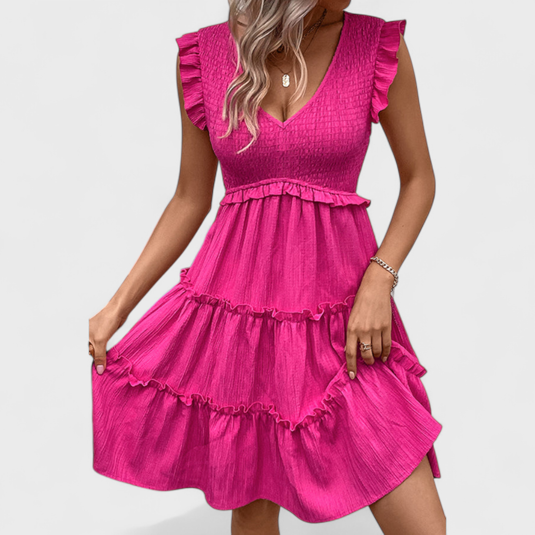 Ludmila | Kostbare Sommerkleid mit Rüschen