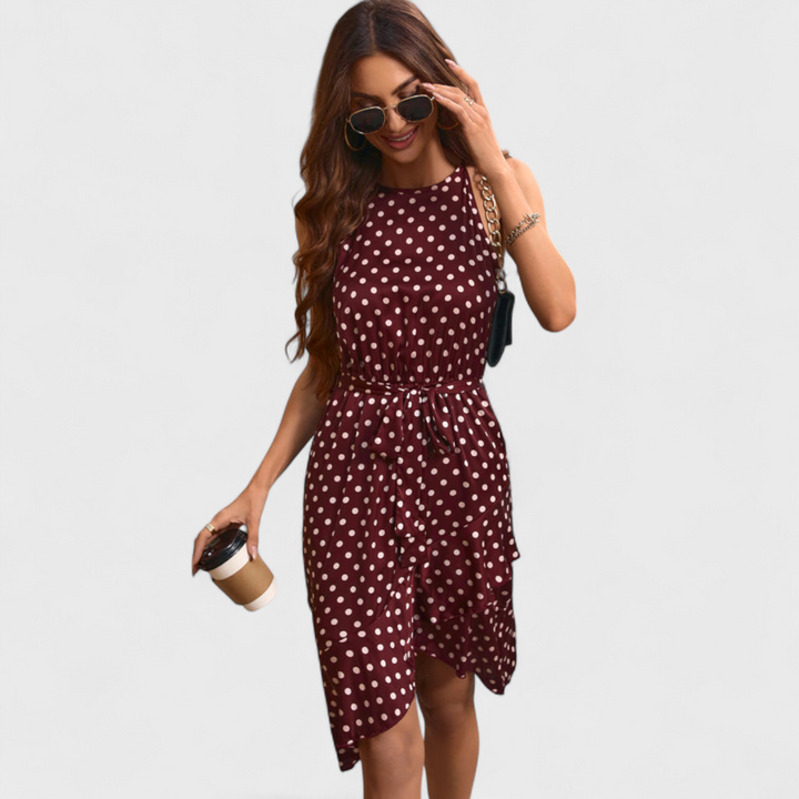 Jaroslava | Gepunktetes Mini-Kleid
