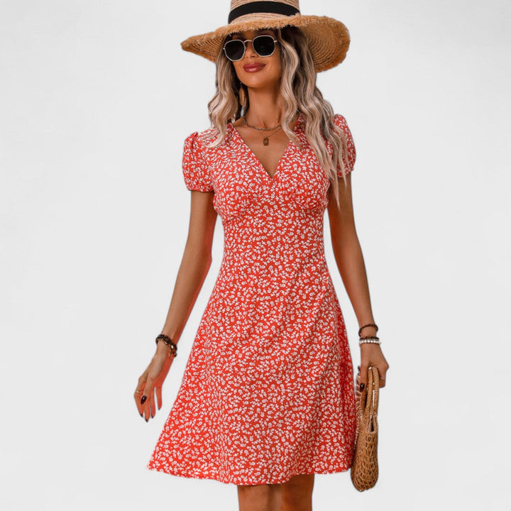 Petra | Sommer Mini-Kleid mit Blumen
