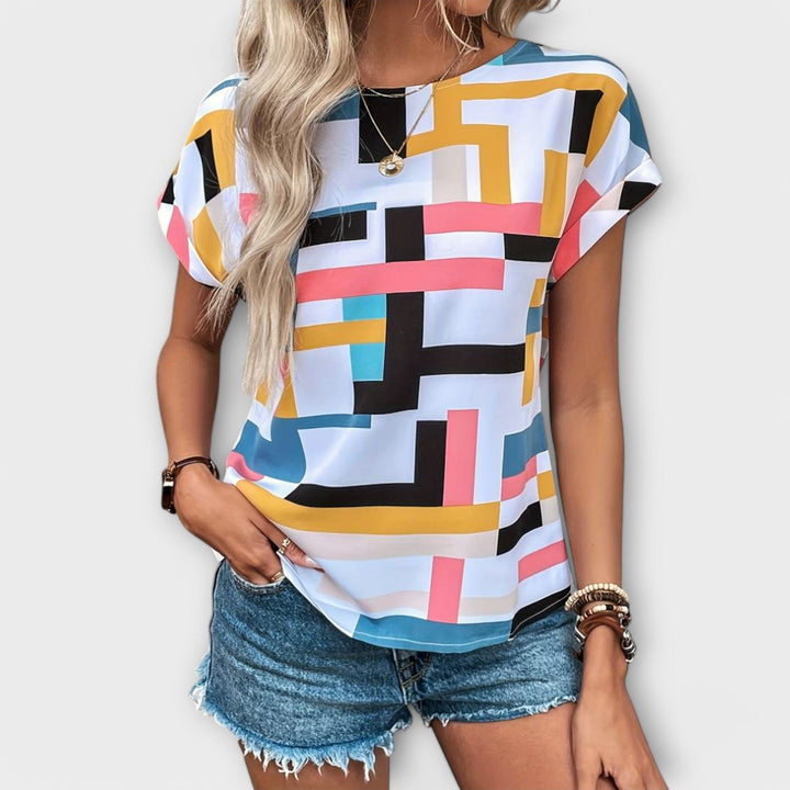 Chloe - Kurzärmlige Bluse