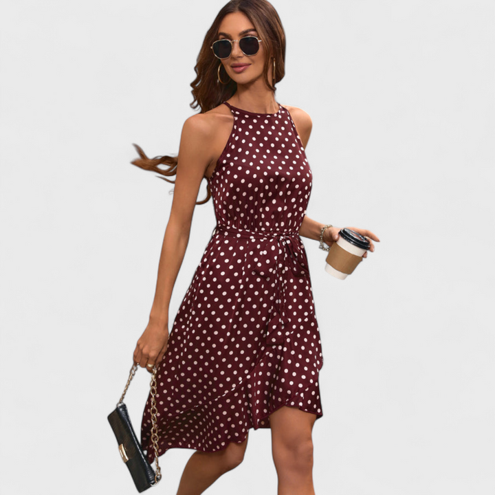 Jaroslava | Gepunktetes Mini-Kleid