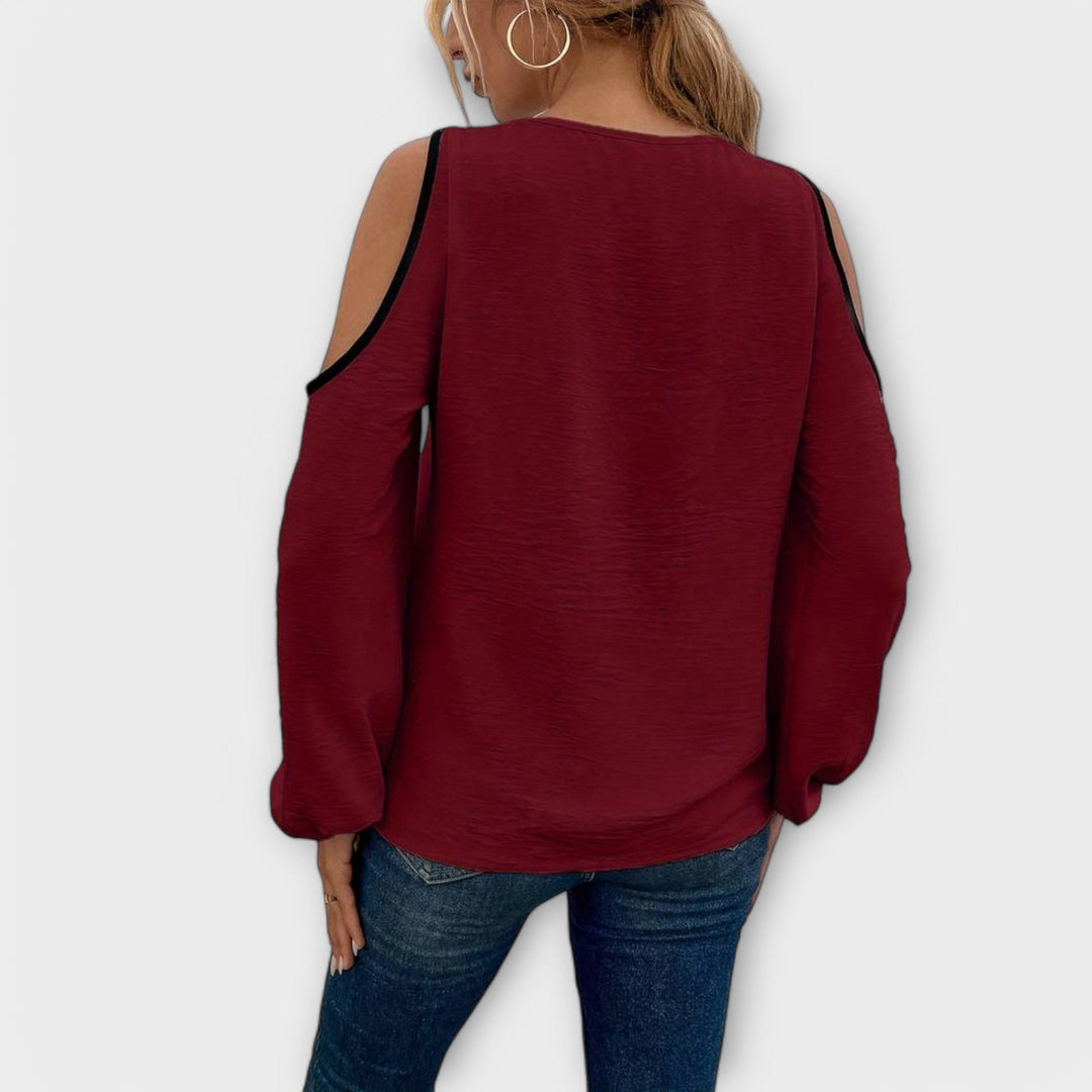 Scarlett - Bluse mit rechteckigem Ausschnitt