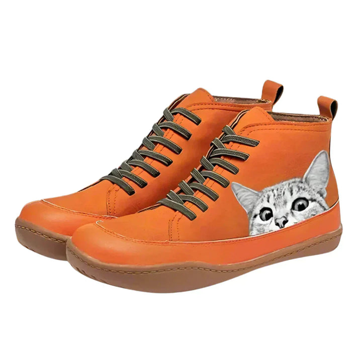 Katz | Lederstiefeletten für Katzenliebhaber