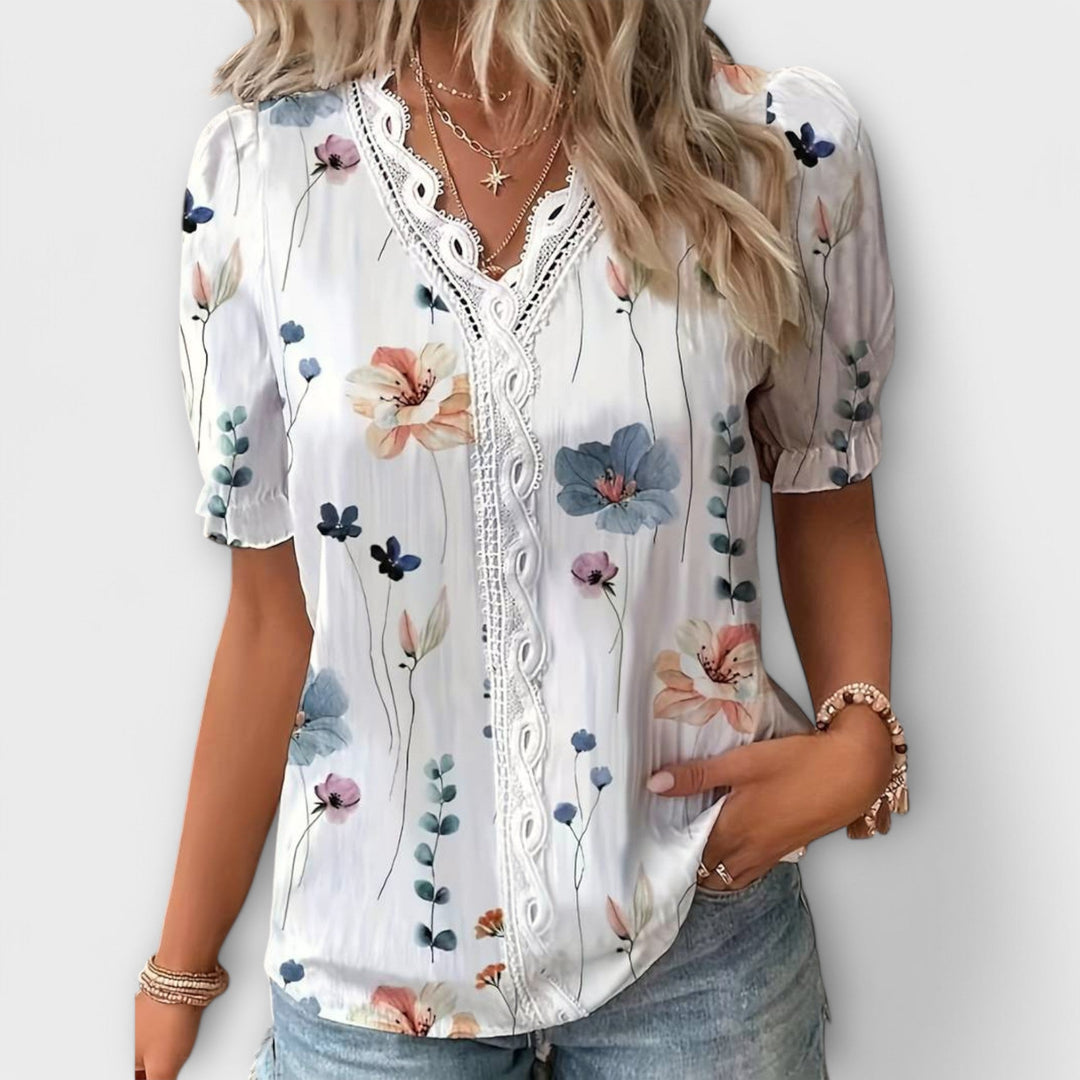 Emily - Bluse mit V-Ausschnitt