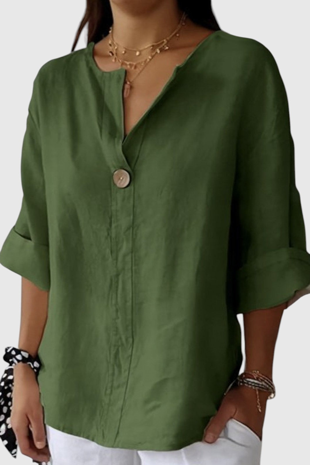 Zamma™ | Lockere Leinenbluse