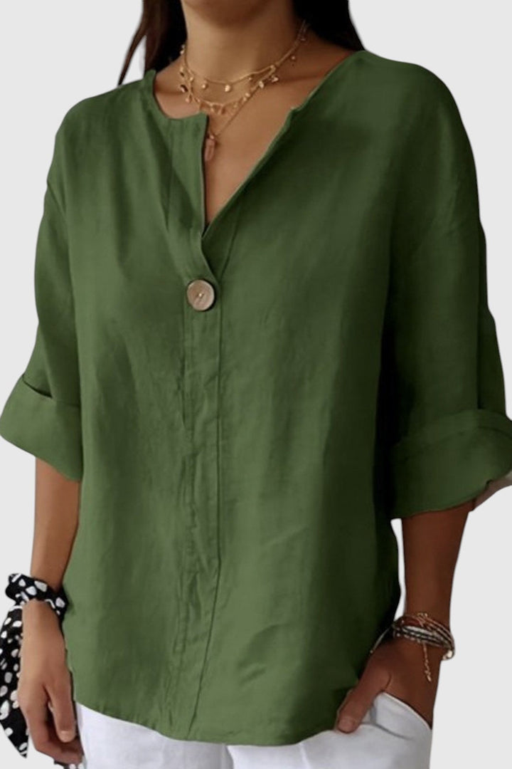 Zamma™ | Lockere Leinenbluse