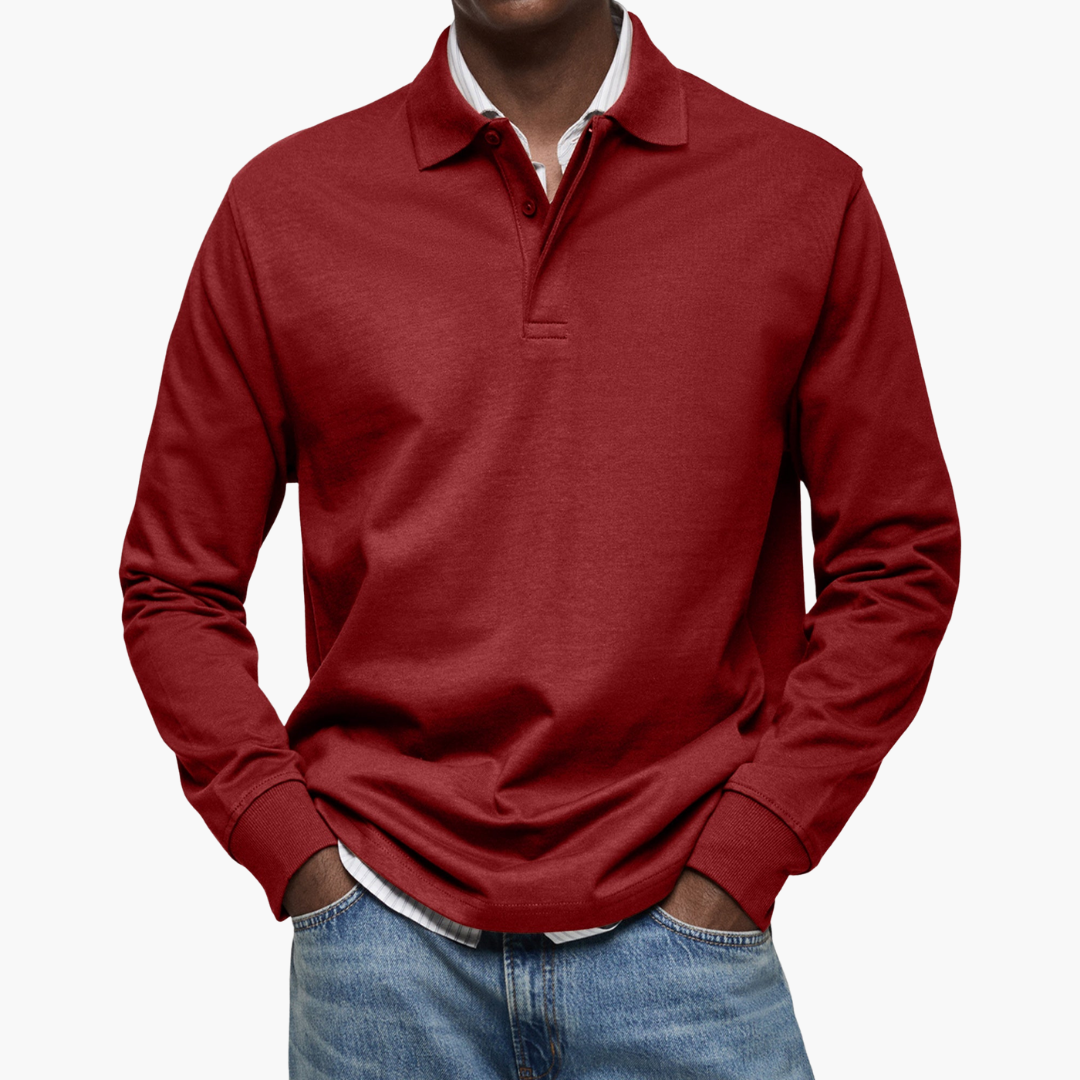 Alexandre | Lässiges Langarm-Poloshirt