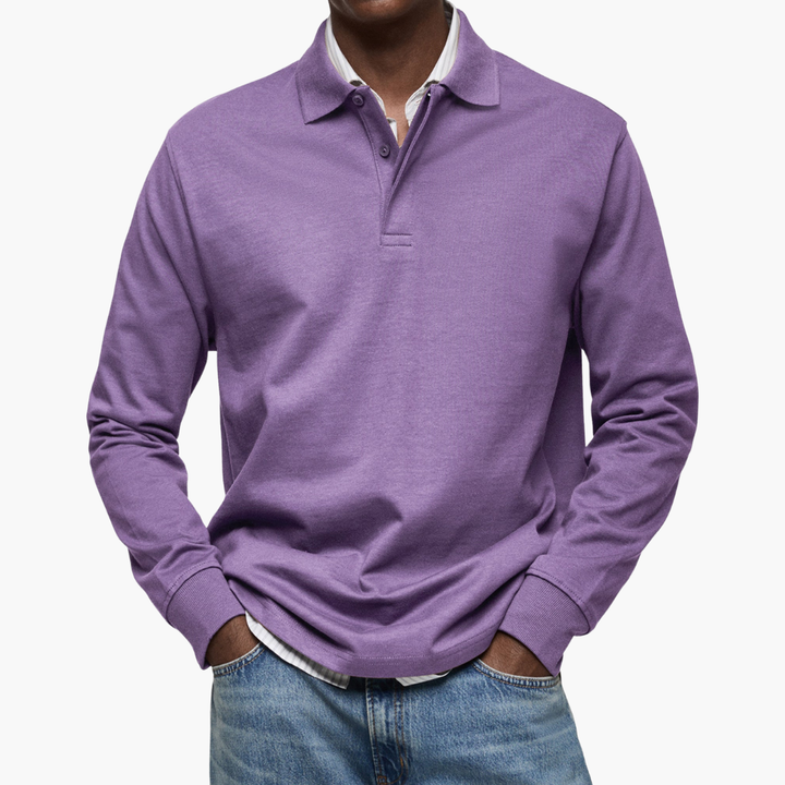 Alexandre | Lässiges Langarm-Poloshirt
