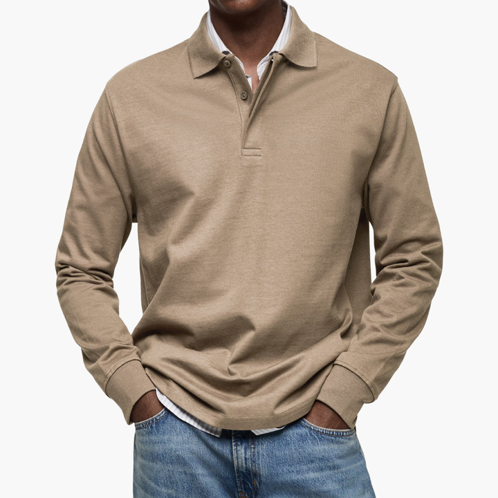 Alexandre | Lässiges Langarm-Poloshirt
