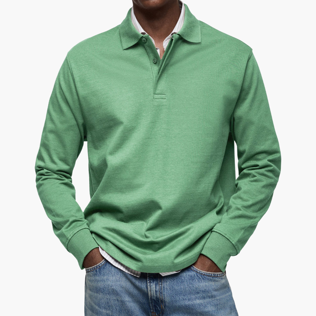 Alexandre | Lässiges Langarm-Poloshirt