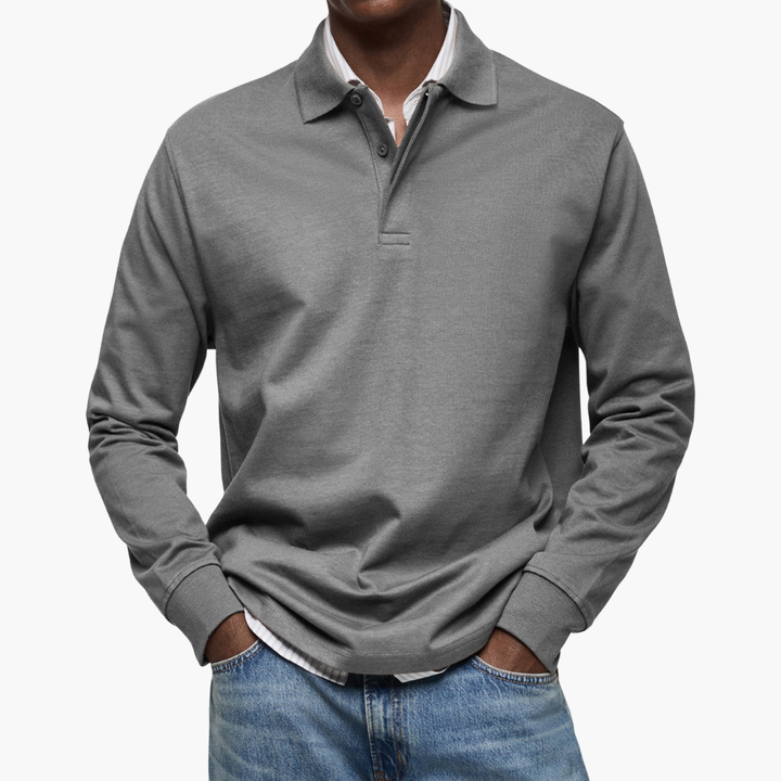 Alexandre | Lässiges Langarm-Poloshirt