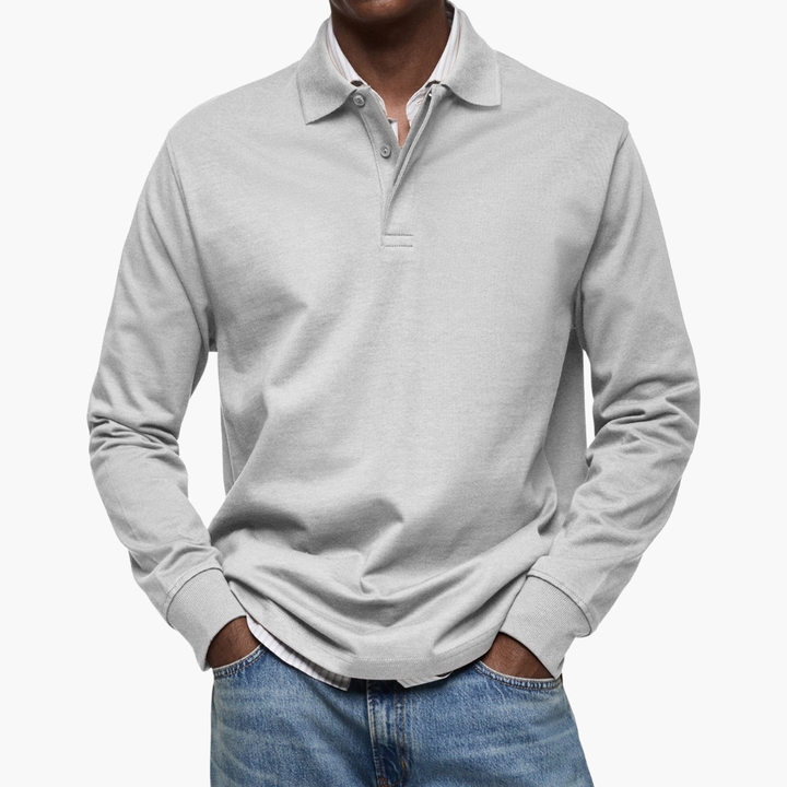 Alexandre | Lässiges Langarm-Poloshirt