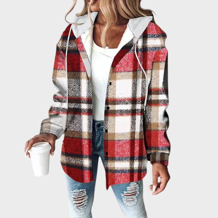 Mie | Damen wasserdichte Jacke mit Knopfverschluss