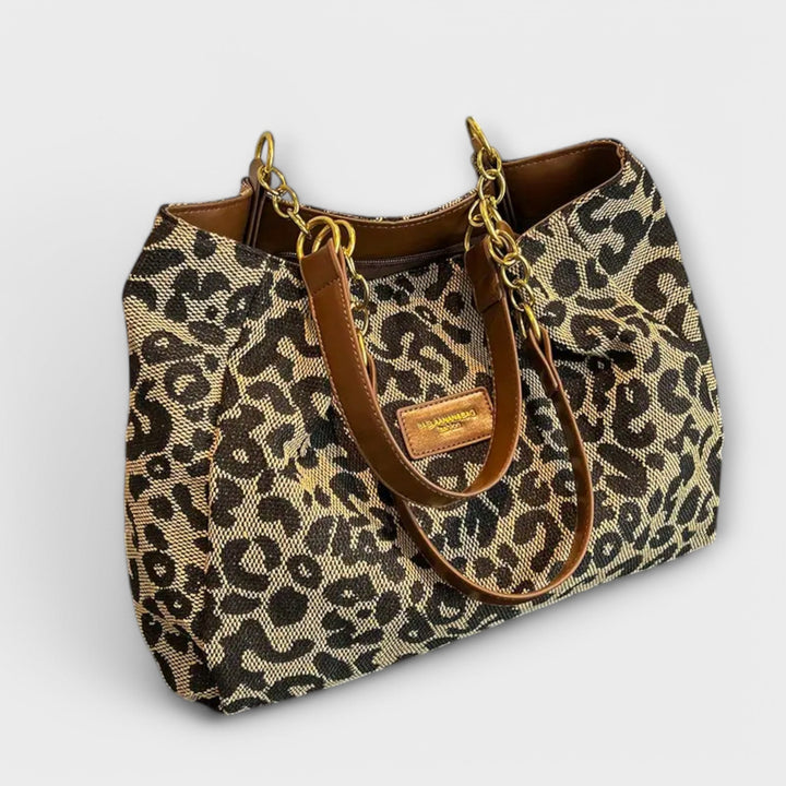 Brava™ | Leinentasche mit Leopardenmuster