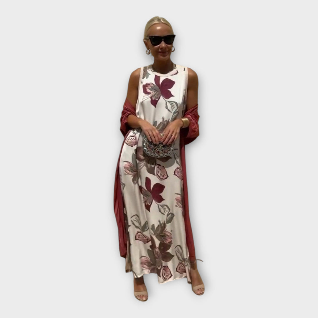 Maxi Kleid mit Blumenmuster und Luftiger Eleganz