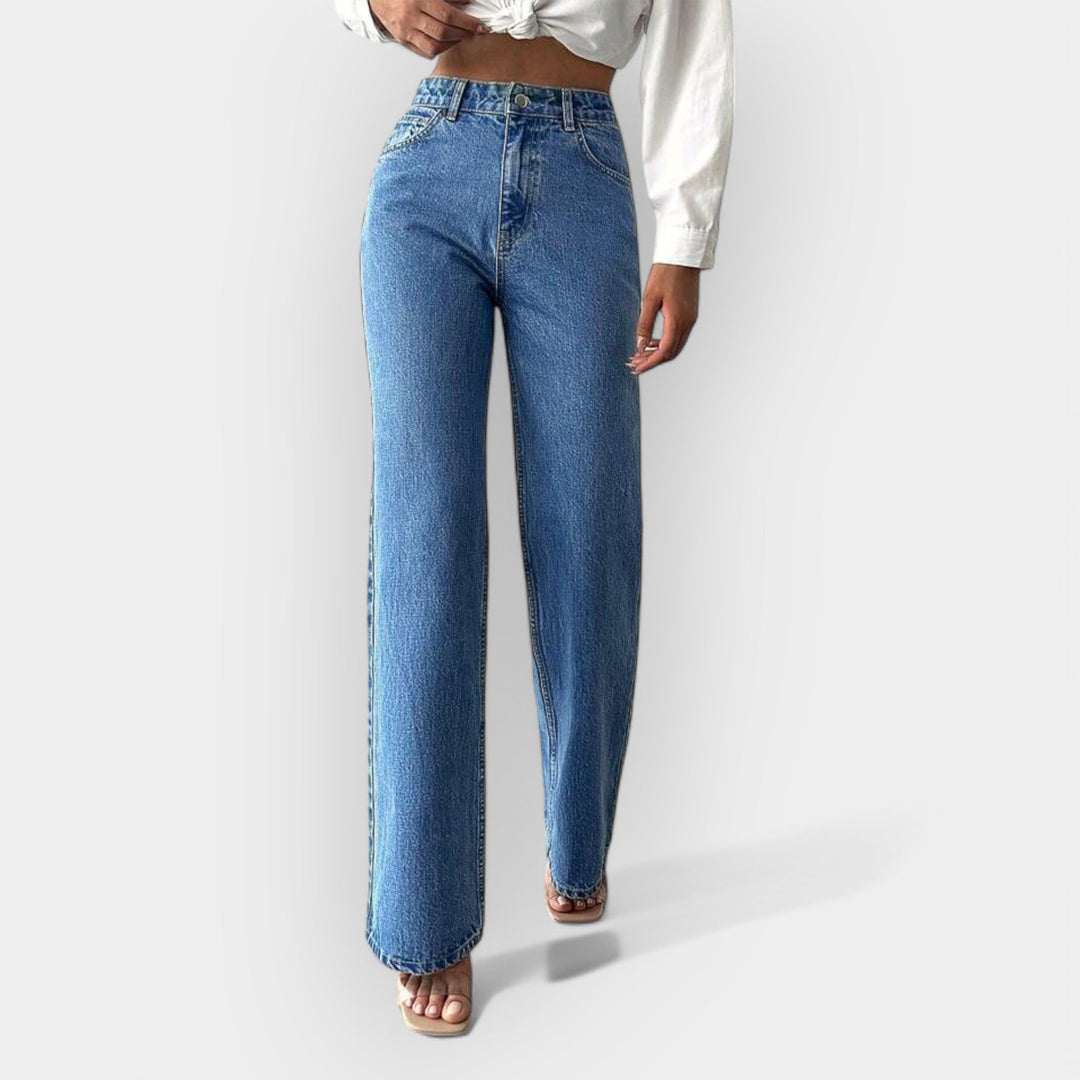 Hochtaillierte Jeans mit komfortablem, weitem Schnitt