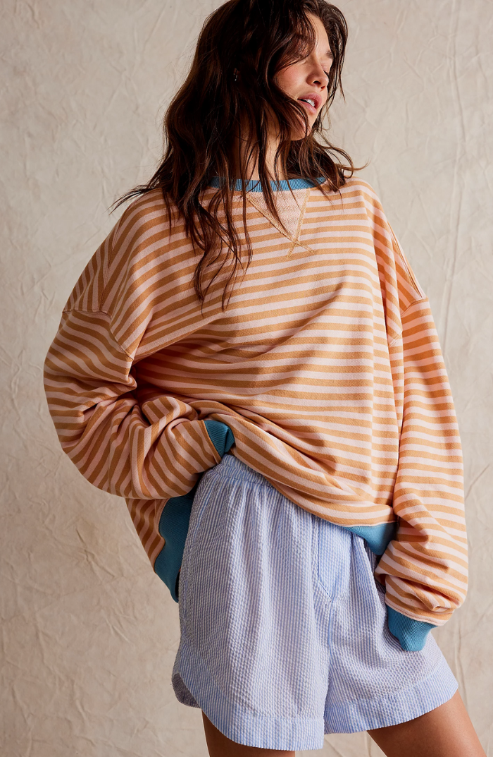 Mana | Gestreifter Oversized-Pullover