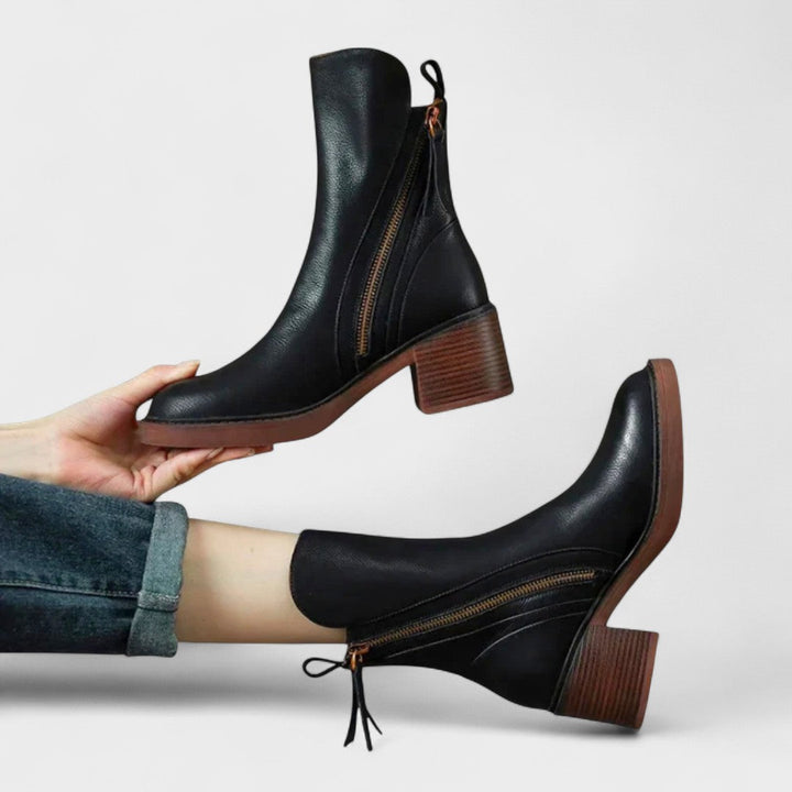 Åse | Elegante Ankle-Stiefel mit Blockabsatz