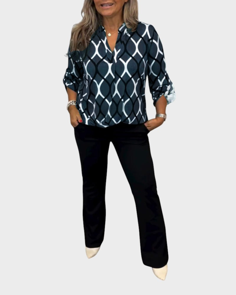 Chiara | Bluse mit grafischem Druck