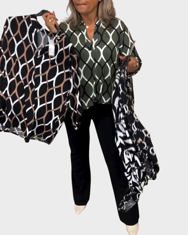 Chiara | Bluse mit grafischem Druck