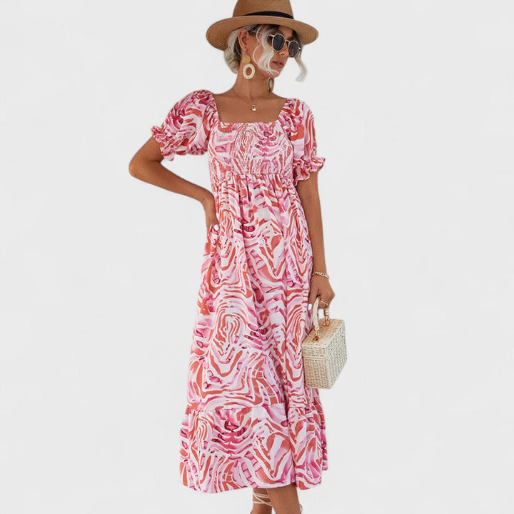 BARBORA | Midi Kleid mit Rüschen