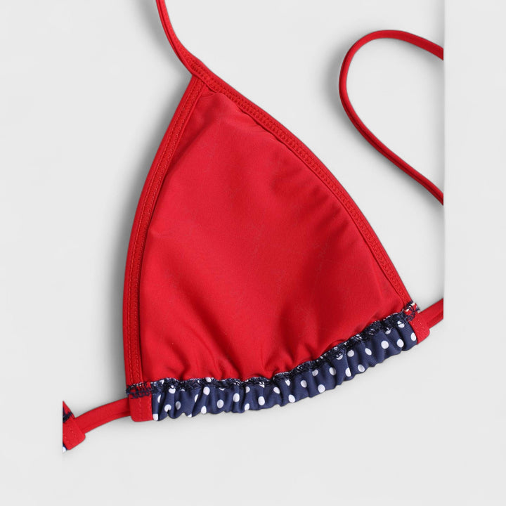 SORAIA | Gepunktetes Bikini mit Knoten