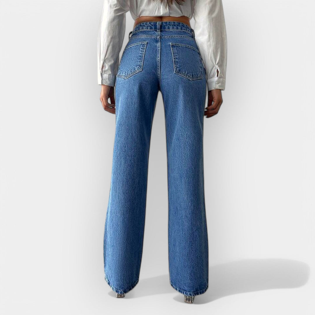 Hochtaillierte Jeans mit komfortablem, weitem Schnitt