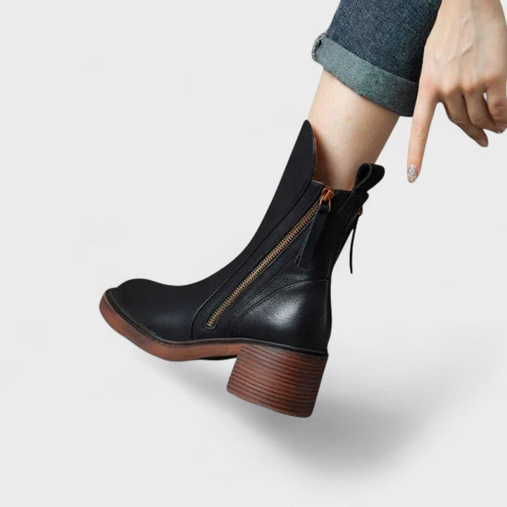 Åse | Elegante Ankle-Stiefel mit Blockabsatz