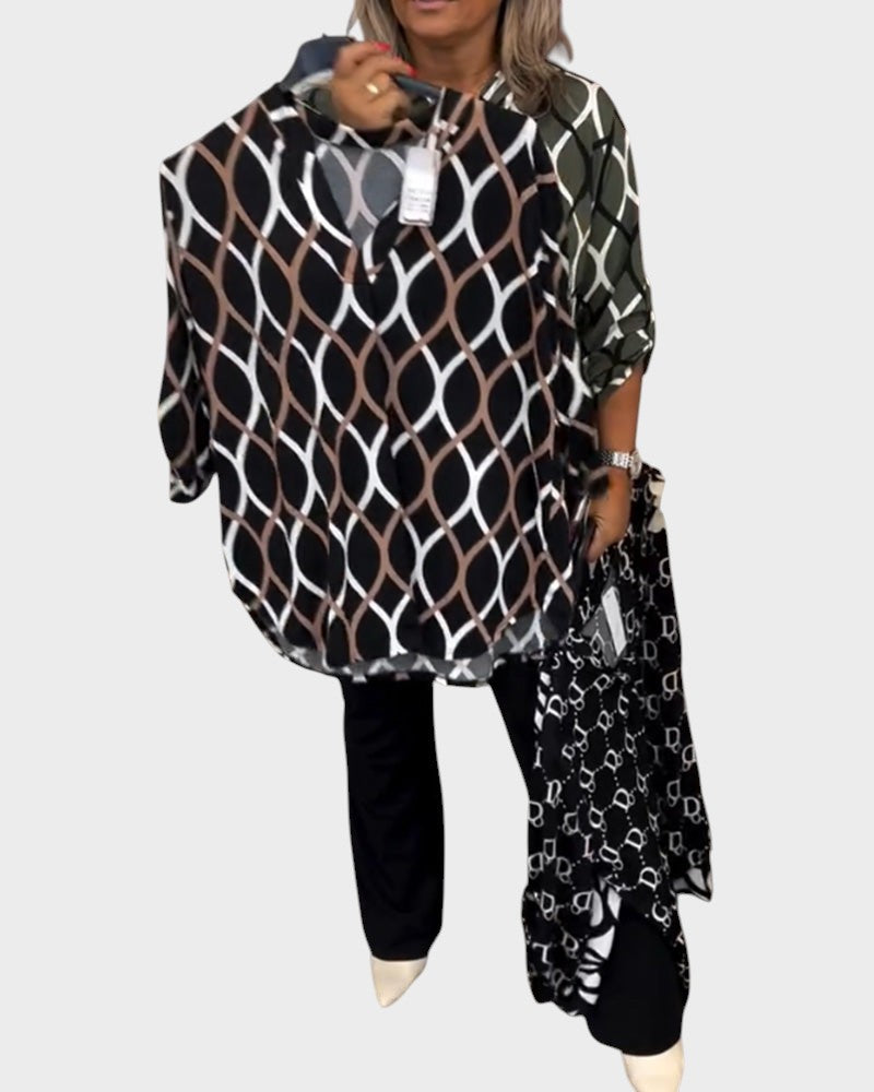 Chiara | Bluse mit grafischem Druck