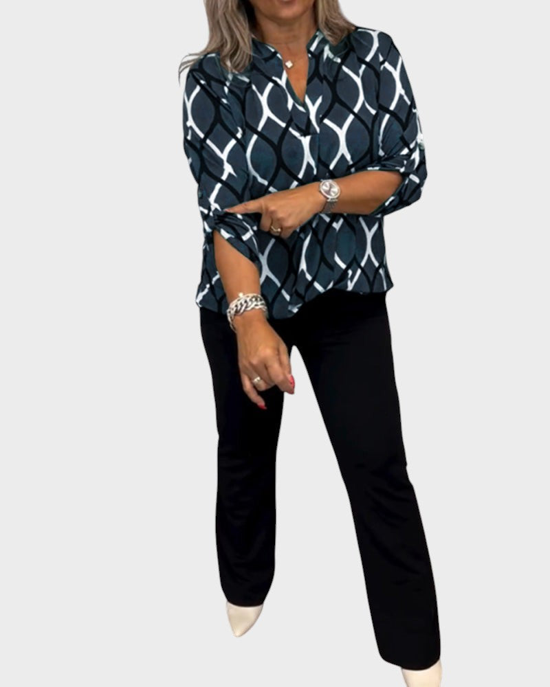 Chiara | Bluse mit grafischem Druck