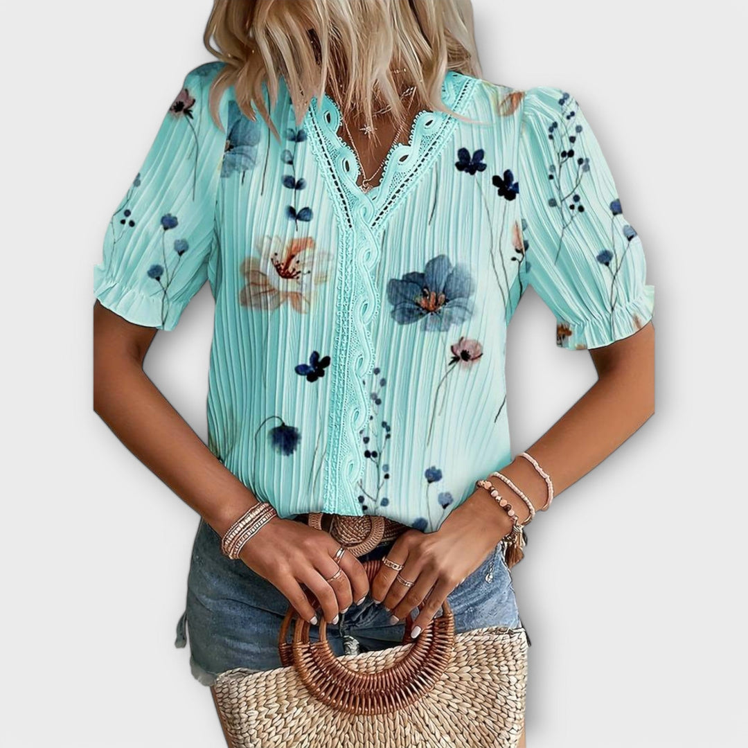 Emily - Bluse mit V-Ausschnitt