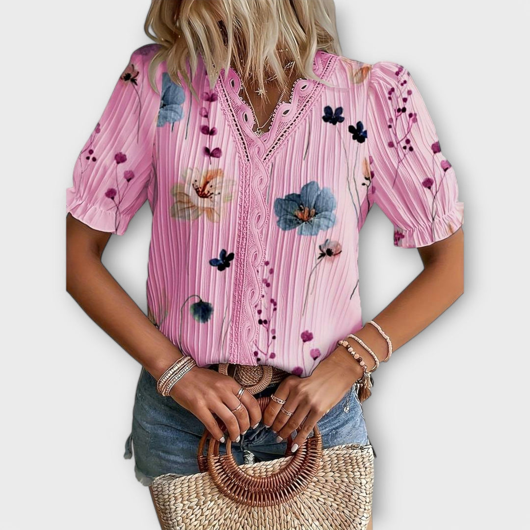 Emily - Bluse mit V-Ausschnitt