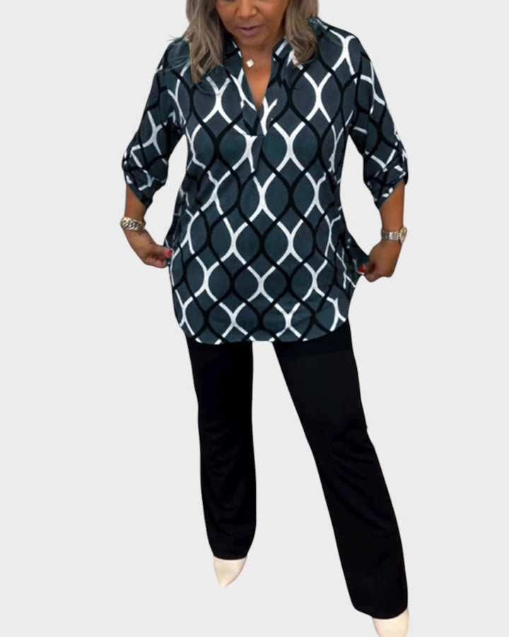 Chiara | Bluse mit grafischem Druck