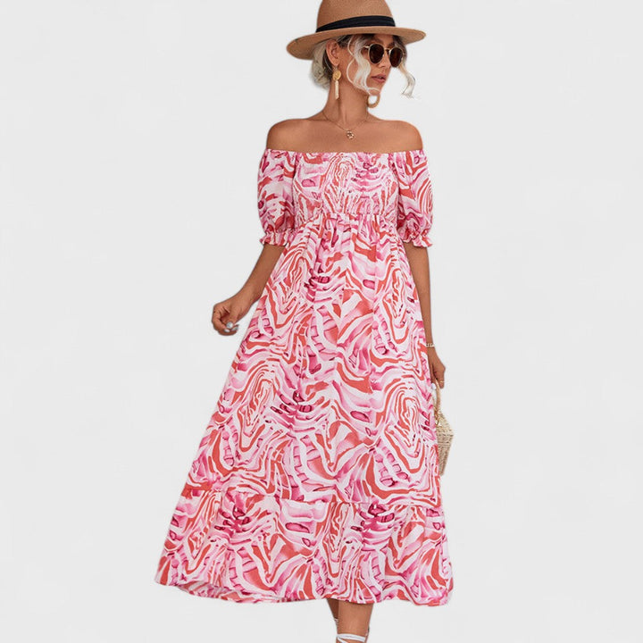 BARBORA | Midi Kleid mit Rüschen