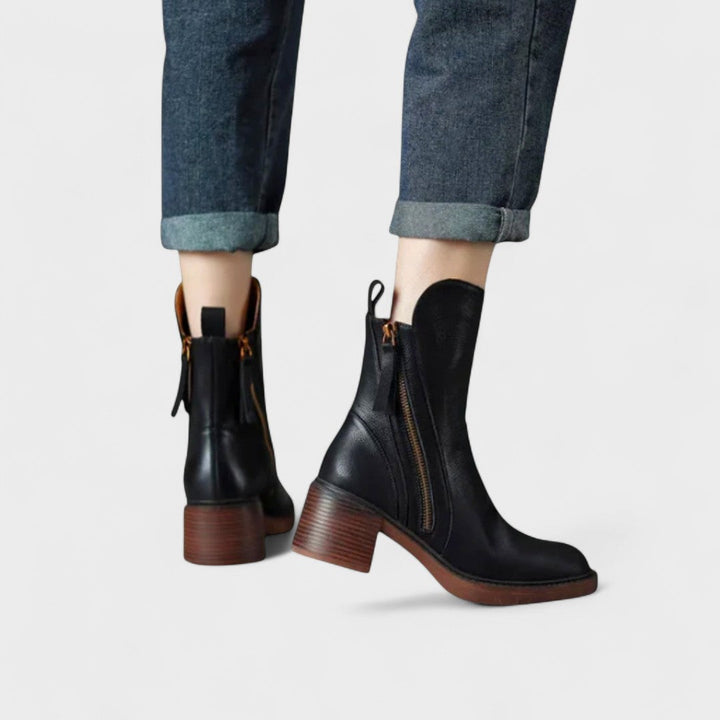 Åse | Elegante Ankle-Stiefel mit Blockabsatz