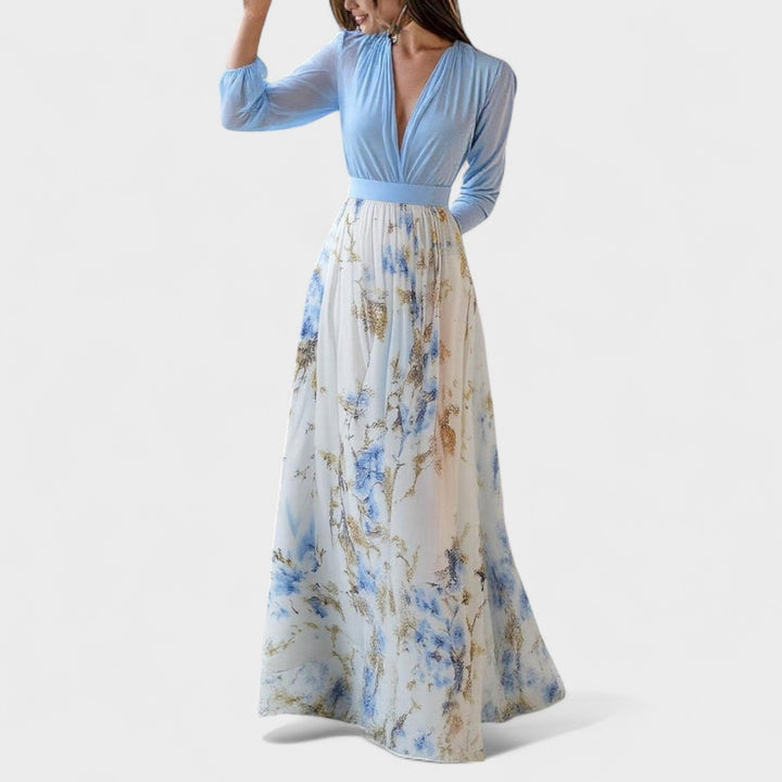 Karolina – Maxikleid mit Aquarelldruck