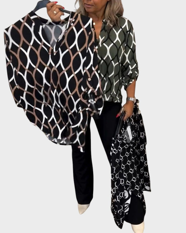 Chiara | Bluse mit grafischem Druck