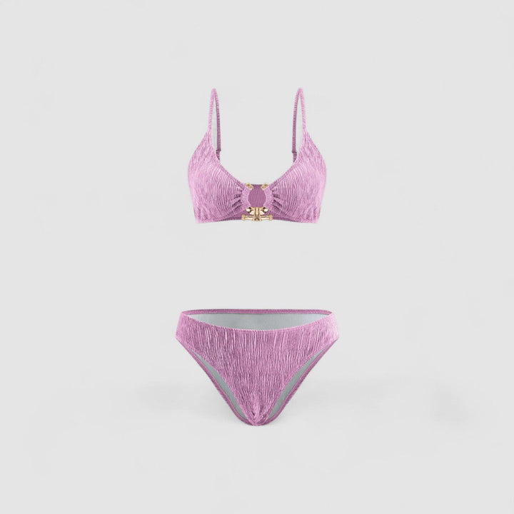 VIOLA | Samt-Bikini mit Sarong – 3 Teile