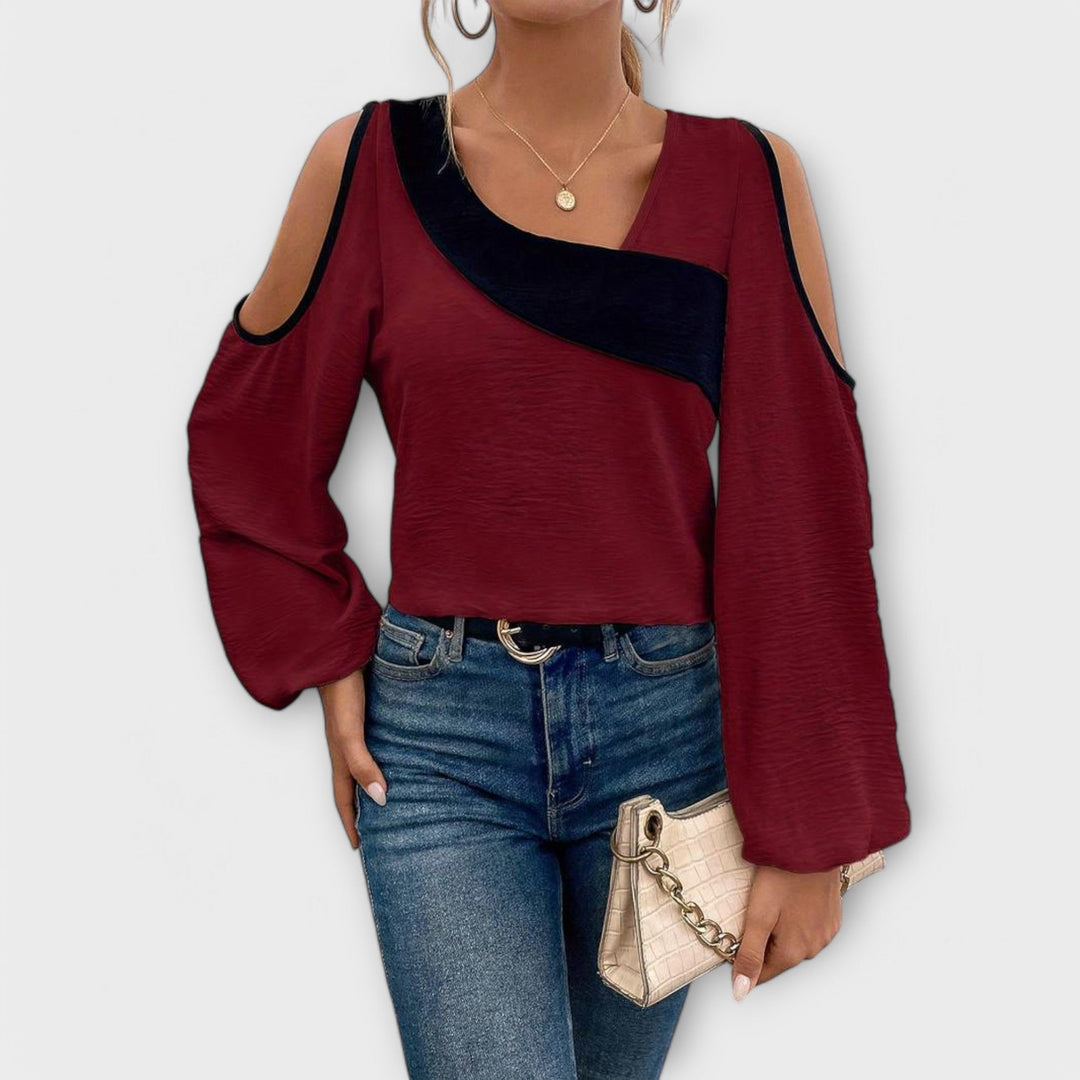 Scarlett - Bluse mit rechteckigem Ausschnitt