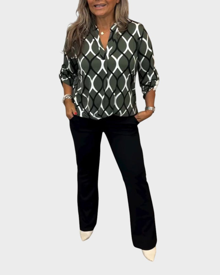 Chiara | Bluse mit grafischem Druck