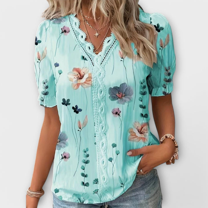 Emily - Bluse mit V-Ausschnitt