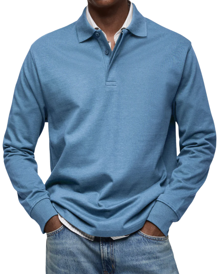 Alexandre | Lässiges Langarm-Poloshirt