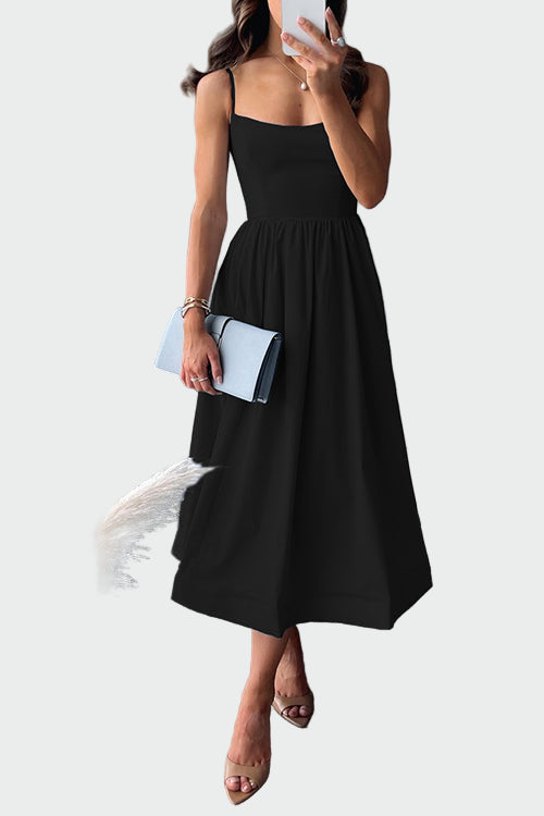 Elegantes Midi-Kleid mit verstellbaren Trägern