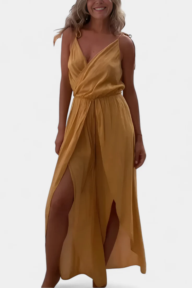 Lizzie - Gewaschenes Baumwoll-Jumpsuit mit Seitenschlitzen