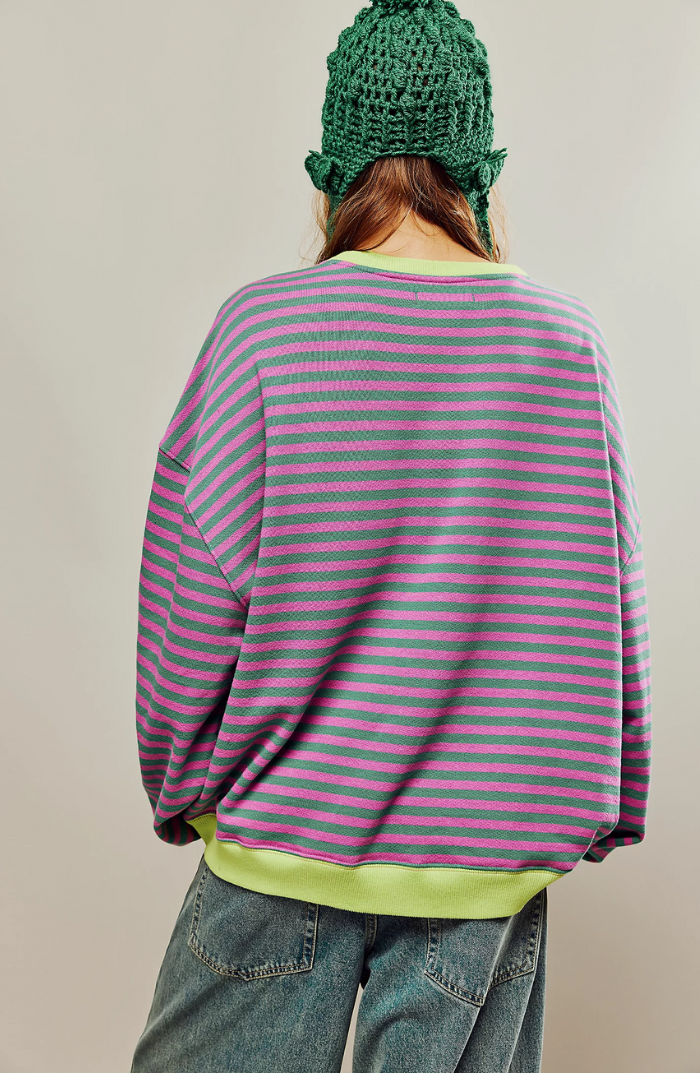 Mana | Gestreifter Oversized-Pullover